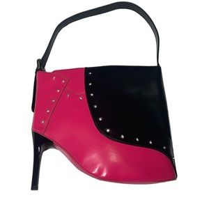 Designer Pink and Black Shoe Hand Bag